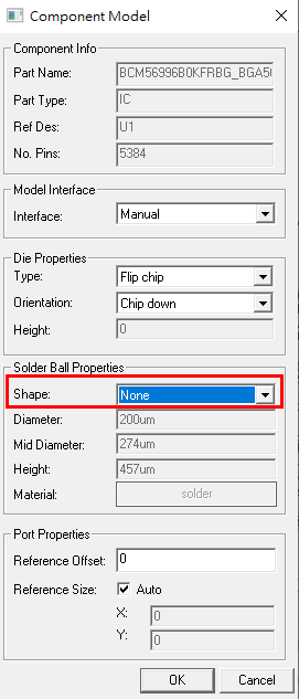 圖 4.6：設定 Shape