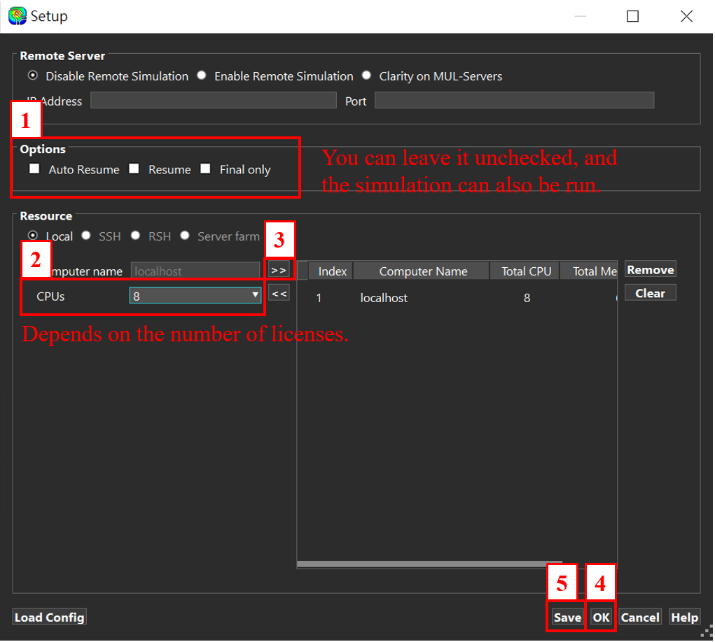 Figure 2.6.1 Set up Computer Resources