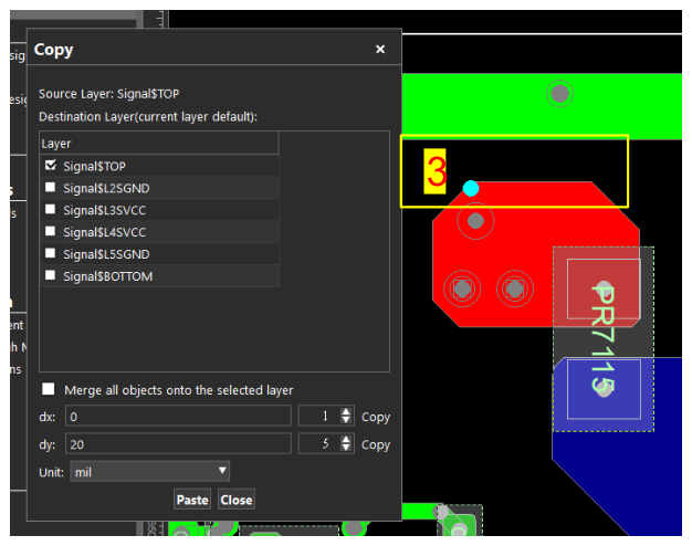 Copy node with dx equals zero