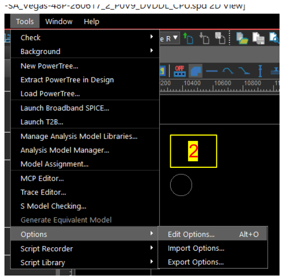 Tools Options Edit Options
