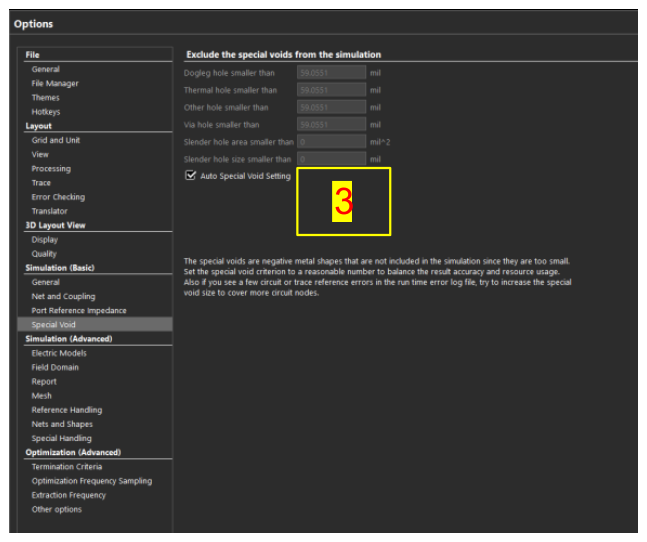 Auto Special Void Setting