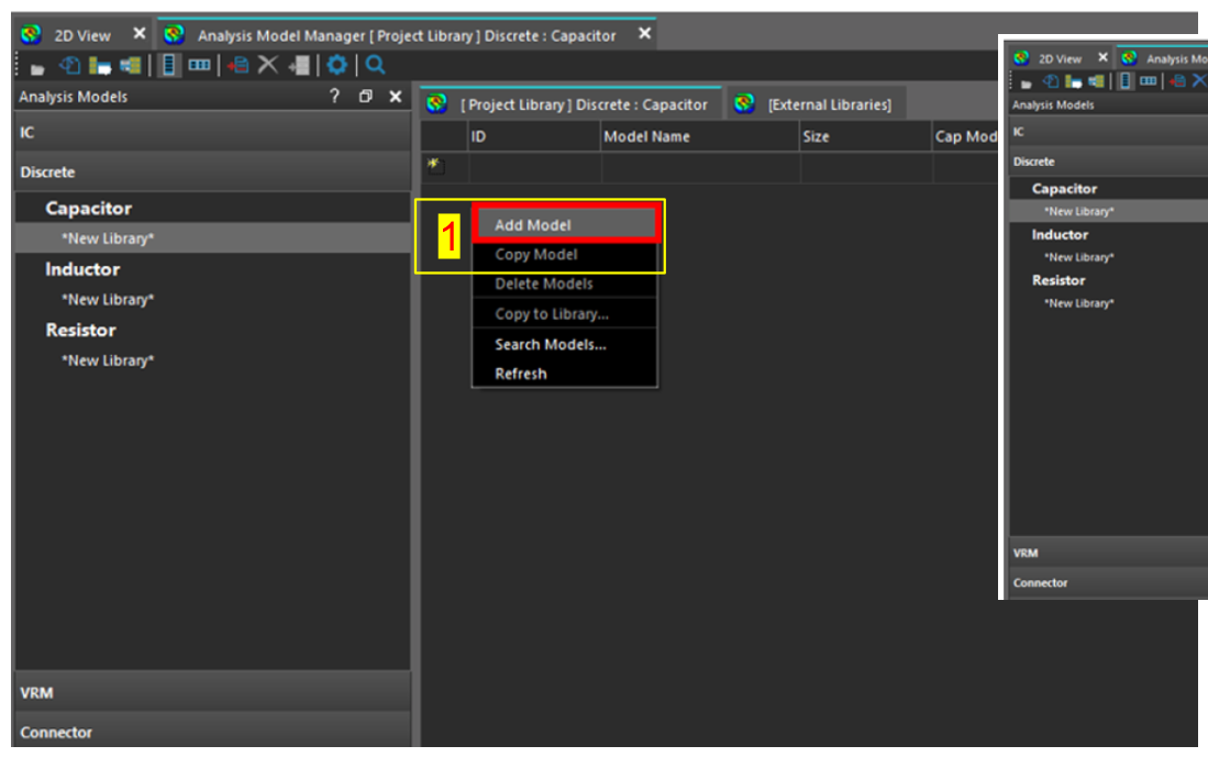 Add capacitor model
