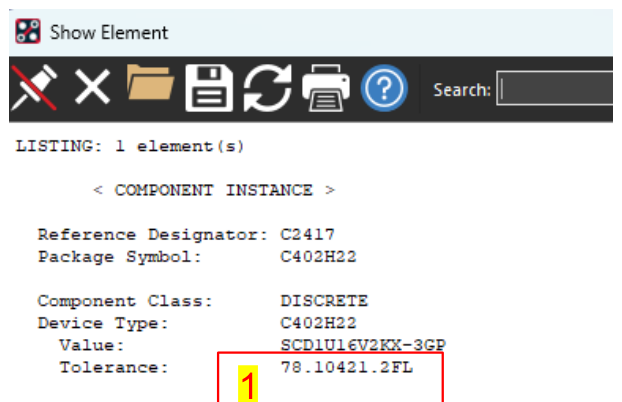 Capacitor tolerance value in board file