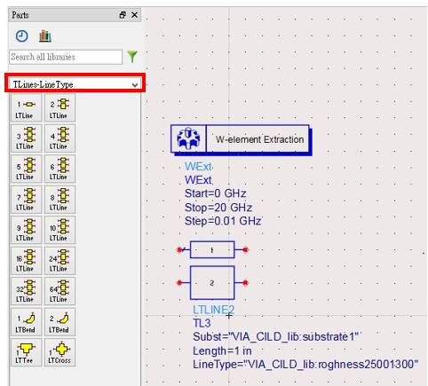 W-element Extraction schematic