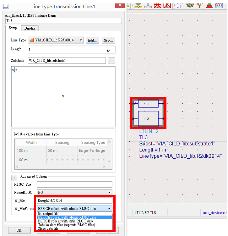 W-element file settings